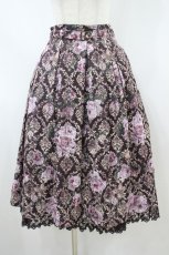 画像1: axes femme NOSTALGIE / オーナメントスカート M ワイン H-26-10-02-1044-AX-SK-SZ-ZH (1)