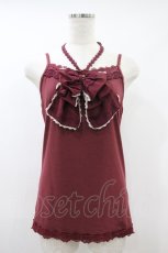画像1: axes femme / ホルター付BIGリボンキャミ M ワイン H-26-10-02-1049-AX-TO-NS-ZH (1)