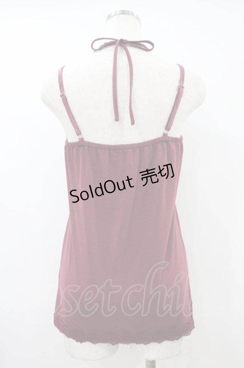 画像2: axes femme / ホルター付BIGリボンキャミ M ワイン H-26-10-02-1049-AX-TO-NS-ZH (2)