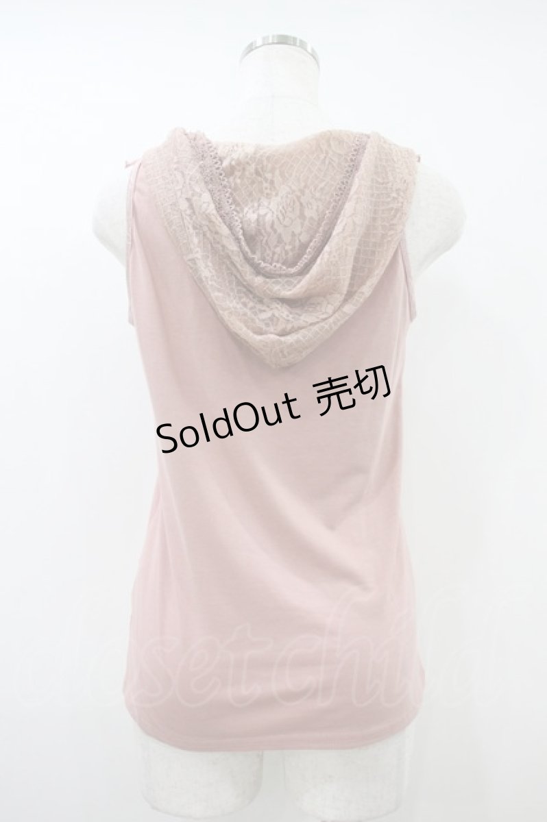 画像2: axes femme / フード付きタンクトップ M ピンク H-26-10-02-1050-AX-TO-NS-ZH (2)