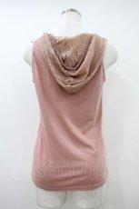 画像2: axes femme / フード付きタンクトップ M ピンク H-26-10-02-1050-AX-TO-NS-ZH (2)