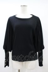 画像1: axes femme POETIQUE / ボリューム袖リブカット M ブラック H-26-10-02-1058-AX-TO-YZ-ZH (1)
