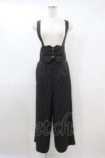 画像1: axes femme POETIQUE / ストライプサス付きパンツ M ブラック H-26-10-02-1011-AX-PA-YZ-ZH (1)