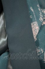 画像5: axes femme / アンティークptシフォンボウタイワンピース M ブルーグリーン H-26-10-02-1020-AX-OP-NS-ZH (5)