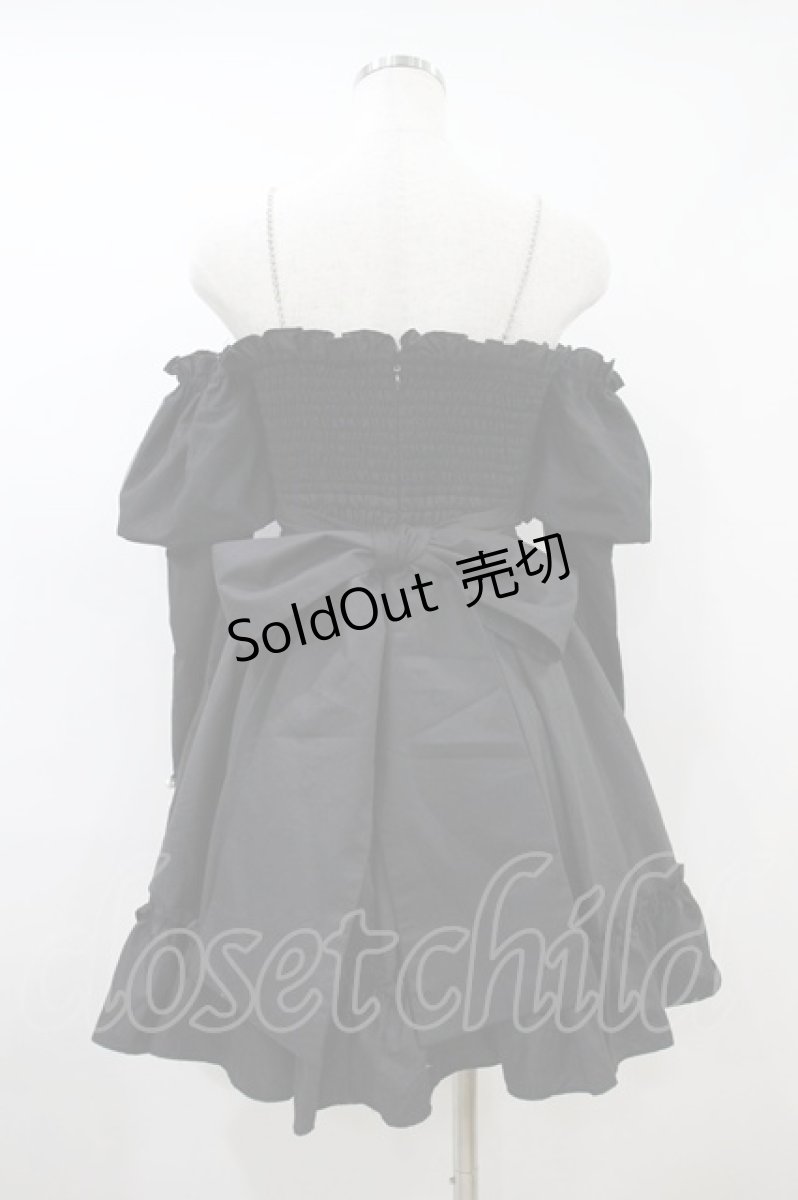 画像2: Ank Rouge / オフショルドーリーワンピース M ブラック H-26-10-02-1023-CA-OP-NS-ZH (2)