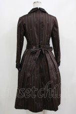 画像3: Jane Marple / Regimental stripeのコレットドレス  ブラウン H-26-10-02-005-JM-OP-KB-ZH (3)