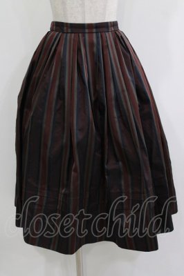 Preview of Old England stripe quatre tuck skirt M ワイン