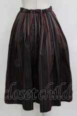 画像3: Jane Marple Dans Le Salon / Old England stripe quatre tuck skirt M ワイン H-26-10-02-009-JM-SK-KB-ZH (3)