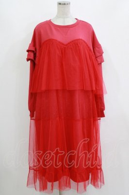 Preview of DOT TULLE SWITCHED ONE-PIECE  レッド