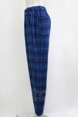 画像2: Deorart / ウールツイルチェック柄テーパードパンツ L ブルー H-26-10-02-023-PU-PA-KB-ZH (2)