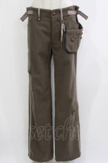 画像1: EXCENTRIQUE / ウールメルトン・カーゴパンツ HOMME カーキ H-26-10-02-024-EL-PA-KB-ZH (1)