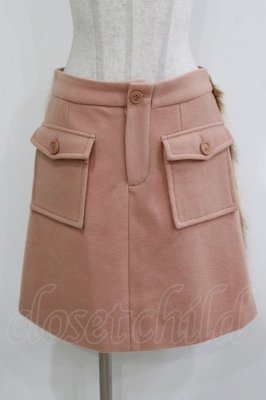 Preview of Lamb Pile Painting Fur 2Face Skirt M ピンクベージュ