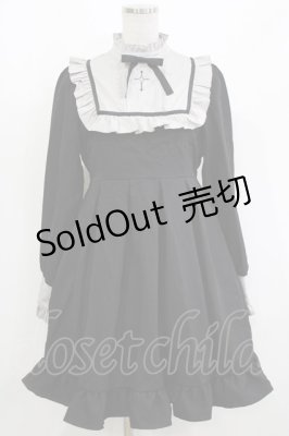 Preview of クロス刺繍シスターワンピース M ブラック/グレー