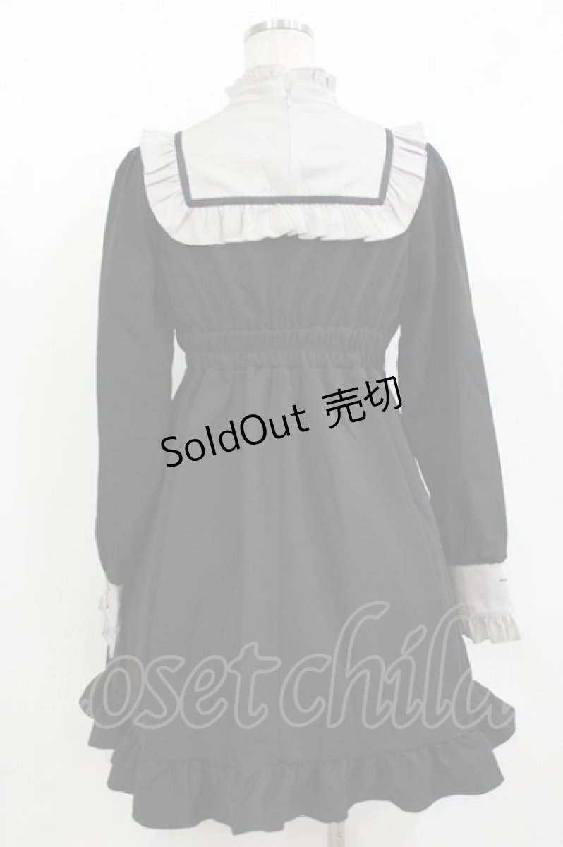 画像3: DearMyLove / クロス刺繍シスターワンピース M ブラック/グレー H-26-10-03-034-GO-OP-YZ-ZH (3)