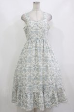 画像1: m petit by misako / MSKトワルドジュイジャンパースカート L オフ/ブルー H-26-10-03-004-LO-SK-NS-ZH (1)