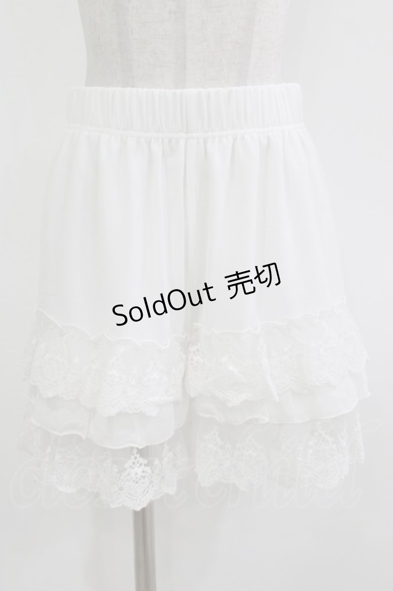 画像1: axes femme POETIQUE / 調節リボン付ミニペチパンツ M 白 H-26-10-03-039-AX-PA-NS-ZH (1)
