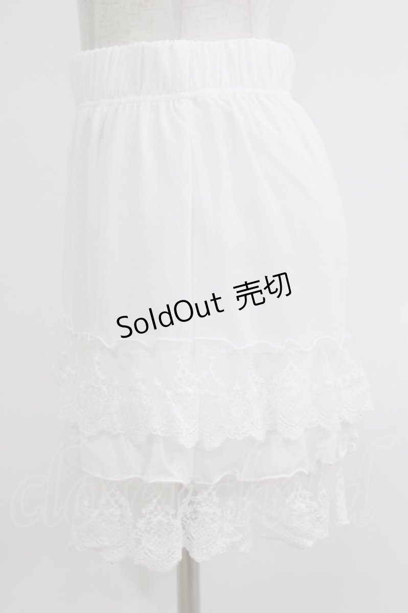画像2: axes femme POETIQUE / 調節リボン付ミニペチパンツ M 白 H-26-10-03-039-AX-PA-NS-ZH (2)