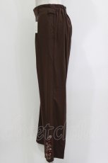 画像2: axes femme / 花刺繍ストレートカットパンツ L ブラウン H-26-10-03-040-AX-PA-NS-ZH (2)