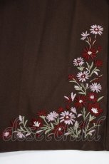 画像4: axes femme / 花刺繍ストレートカットパンツ L ブラウン H-26-10-03-040-AX-PA-NS-ZH (4)