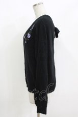 画像2: axes femme / バックレースアップニットカーデ M ブラック H-26-10-03-049-AX-TO-NS-ZH (2)