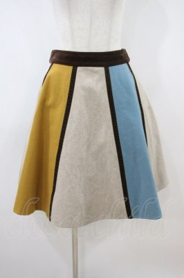 Preview of Color block gored skirt M ミックス