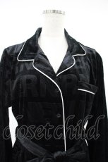 画像3: NieR Clothing / 3POCKET 111CM LONG UNISEXベロアルームウェア  黒 H-26-10-03-1055-PU-TO-KB-ZH (3)