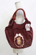 画像1: m petit by misako / くまトートバッグ  ワイン H-26-10-03-056-LO-BG-NS-ZH (1)