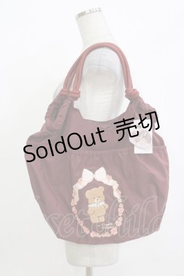 Preview of くまトートバッグ  ワイン