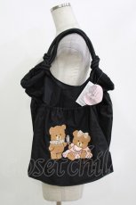 画像1: m petit by misako / くまトートバッグ  ブラック H-26-10-03-057-LO-BG-NS-ZH (1)