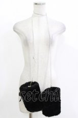 画像1: MILK / チェーン付ファーグローブ  ブラック H-26-10-03-059-ML-ZA-KB-ZH (1)