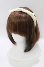 画像1: m petit by misako / NINA's/AM*NIリボンカチューシャ  アイボリー H-26-10-03-073-LO-AC-NS-ZH (1)