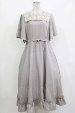 画像1: m petit by misako / TT*AOKレースセーラーワンピース L グレー H-26-10-03-010-LO-OP-NS-ZH (1)