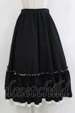 画像1: Cherirulu Chocola / TT*MIN*ギャザースカート L ブラック H-26-10-03-016-LO-SK-NS-ZH (1)