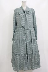 画像1: axes femme POETIQUE / ヴィンテージ柄ワンピース M グリーン H-26-10-03-024-AX-OP-SZ-ZH (1)