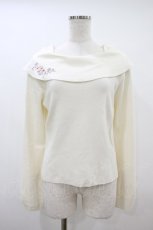 画像1: axes femme / 雪桜刺繍オフショル風ニット Free オフ H-26-10-04-046-AX-TO-NS-ZH (1)