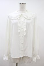 画像1: m petit by misako / AM マルエリフリルブラウス M オフ H-26-10-04-051-LO-BL-NS-ZH (1)