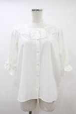 画像1: m petit by misako / MSKデシンレースエリブラウス M オフ H-26-10-04-052-LO-BL-NS-ZH (1)