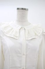 画像3: Kurumi Collaboration / TT*CLK*フリルブラウス M オフ H-26-10-04-053-LO-BL-NS-ZH (3)