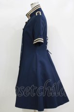 画像2: ATELIER BOZ / アイザック半袖ジャケットワンピース  紺 H-26-10-04-1003-EL-OP-AK-ZH (2)