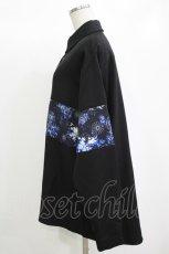 画像2: NieR Clothing / 切替長袖シャツ  黒 H-26-10-04-1028-PU-BL-AK-ZH (2)
