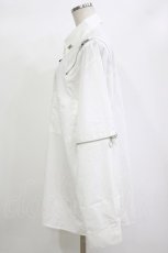 画像2: REFLEM / ロゴチャーム付きZIPシャツ FREE 白 H-26-10-04-1029-PU-BL-AK-ZH (2)