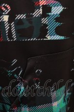 画像4: NieR Clothing / 総柄半袖プルパーカー  黒 H-26-10-04-1030-PU-TO-KB-ZH (4)