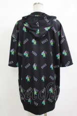 画像3: NieR Clothing / 総柄ZIP半袖パーカー  ONE君 H-26-10-04-1034-PU-TO-KB-ZH (3)
