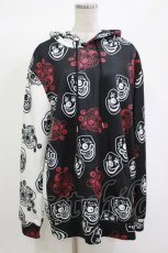 画像1: NieR Clothing / プリントプルパーカー  黒×白 H-26-10-04-1042-PU-TO-AK-ZH (1)