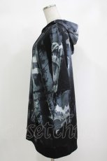 画像2: NieR Clothing / 総柄半袖プルパーカー  グレー H-26-10-04-1043-PU-TO-KB-ZH (2)