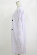 画像2: LISTEN FLAVOR / 天国のミルクシェイク シースルー袖ボーダーカットソー F パープル H-26-10-04-1046-PU-TO-AK-ZH (2)
