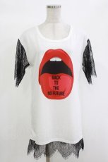 画像1: HELL CAT PUNKS / レーススリーブTシャツワンピース F 白 H-26-10-04-1054-PU-OP-KB-ZH (1)