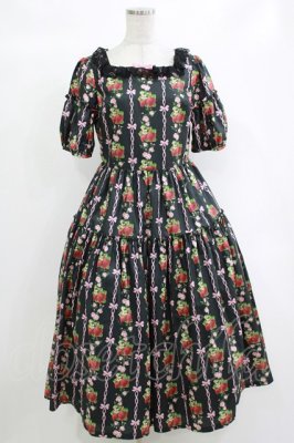 Preview of Strawberry Roseスクエアネックワンピース M ブラック