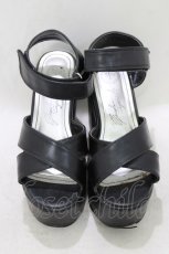 画像1: YOSUKE / 厚底サンダル S 黒 H-26-10-04-1070-PU-SH-AK-ZH (1)