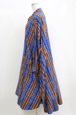 画像2: Candy Stripper / FLARE CHECK SHIRTワンピース  ブルー H-26-10-04-1008-PU-OP-KB-ZH (2)
